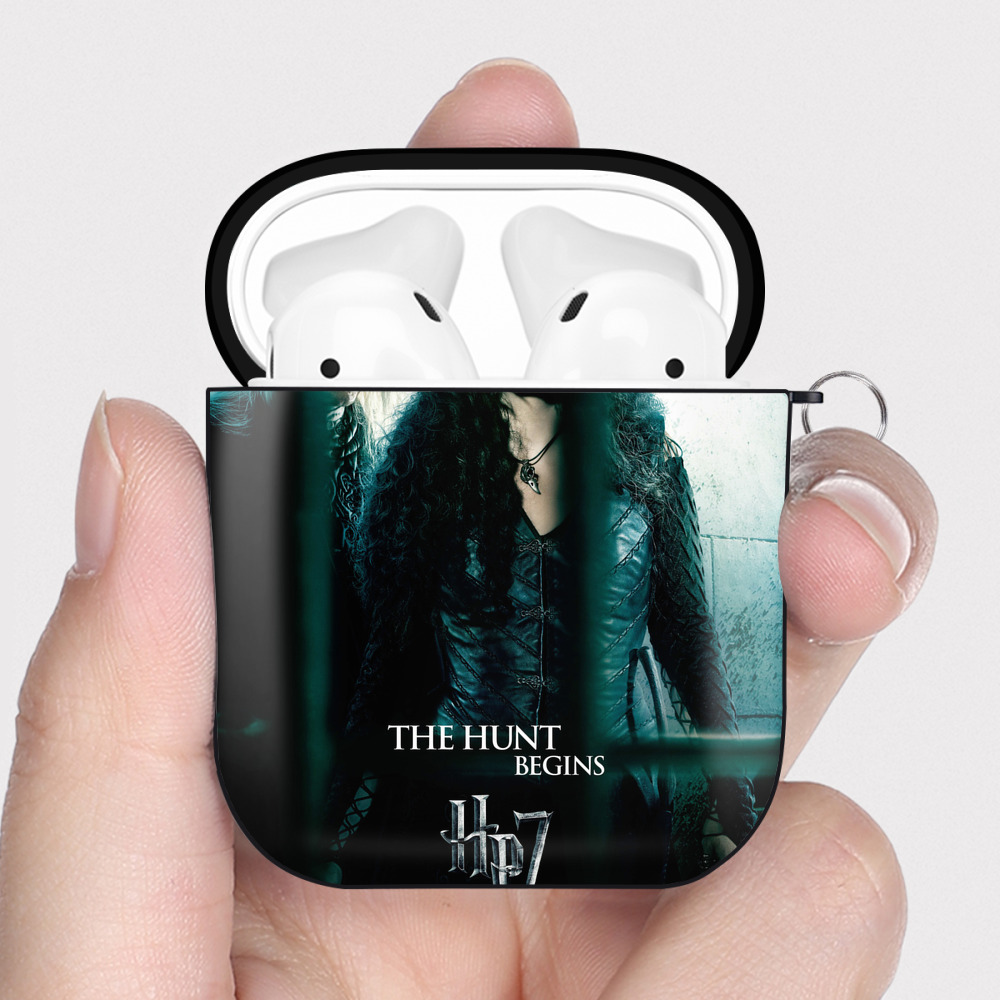（画像用） Harry Potter ハリー・ポッターシリーズ AirPods 第2世代保護ケース ハードシェル ブラック 耐衝撃・防指紋・カラビナ付き