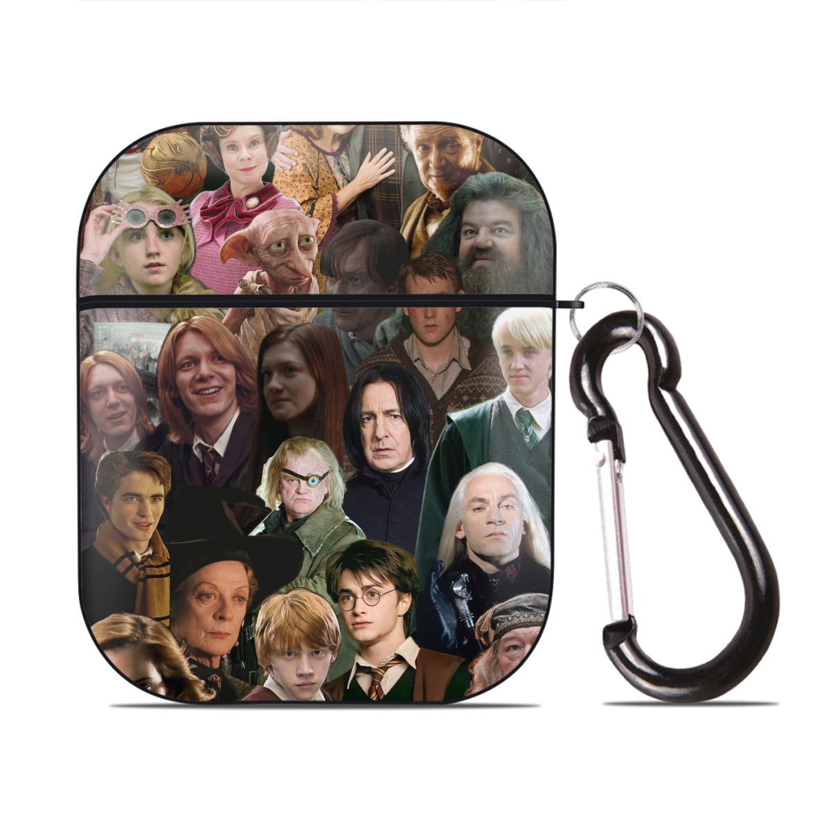 （画像用） Harry Potter ハリー・ポッターシリーズ AirPods 第2世代保護ケース ハードシェル ブラック 耐衝撃・防指紋・カラビナ付き