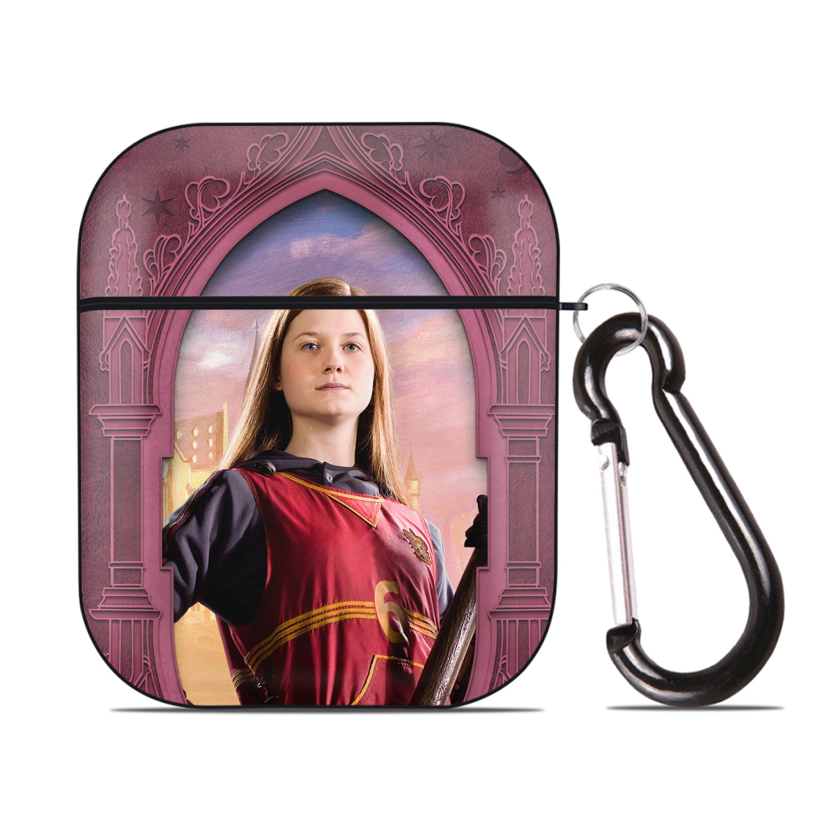 （画像用） Harry Potter ハリー・ポッターシリーズ AirPods 第2世代保護ケース ハードシェル ブラック 耐衝撃・防指紋・カラビナ付き