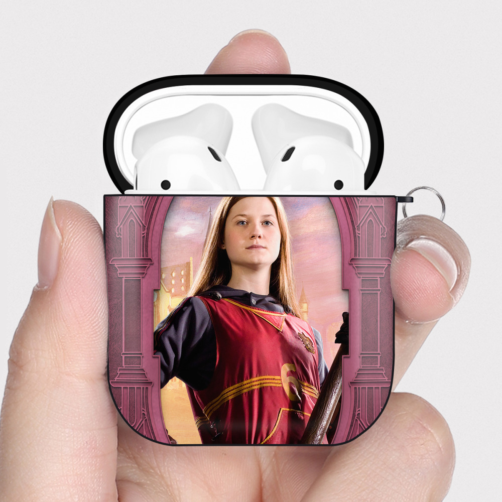 （画像用） Harry Potter ハリー・ポッターシリーズ AirPods 第2世代保護ケース ハードシェル ブラック 耐衝撃・防指紋・カラビナ付き