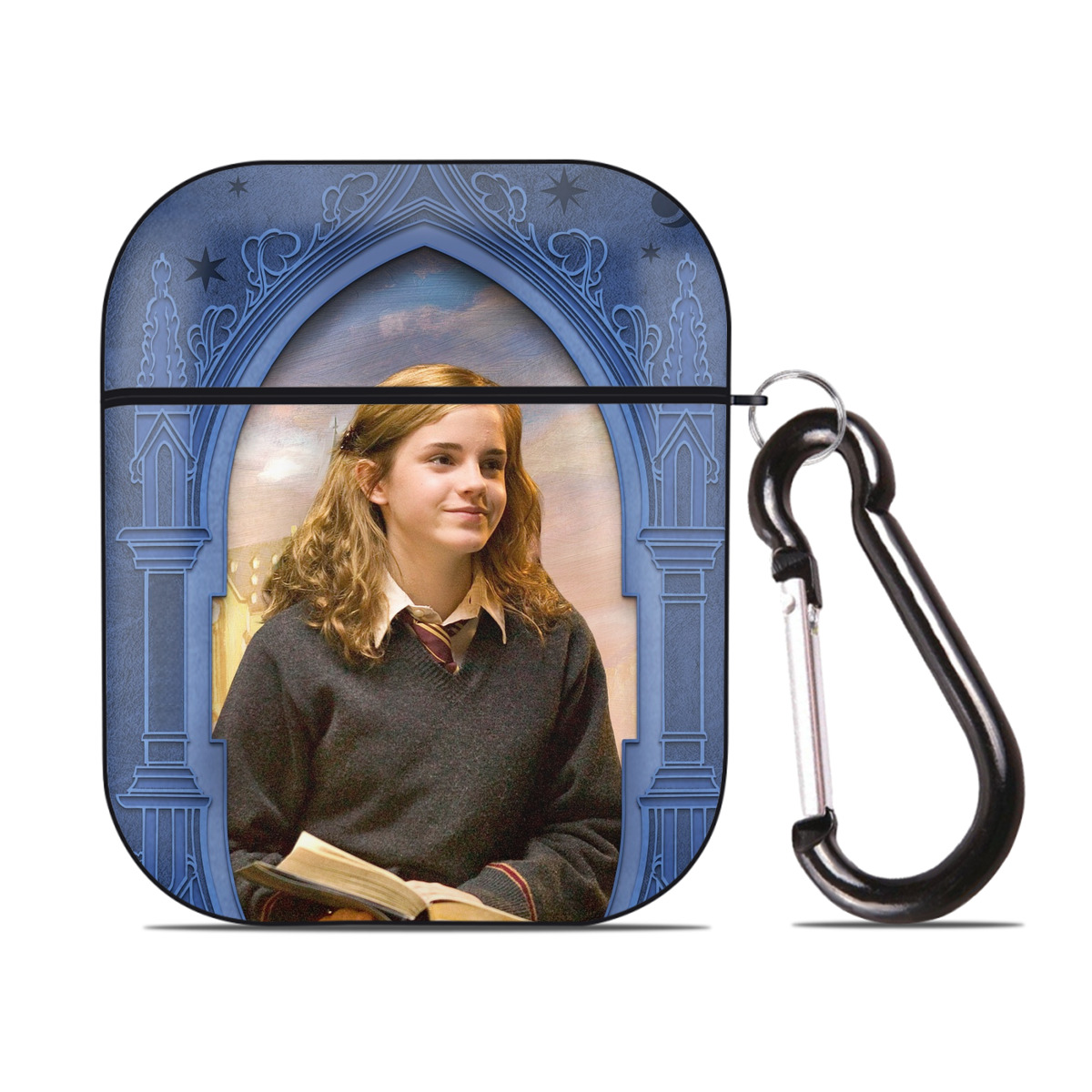 （画像用） Harry Potter ハリー・ポッターシリーズ AirPods 第2世代保護ケース ハードシェル ブラック 耐衝撃・防指紋・カラビナ付き
