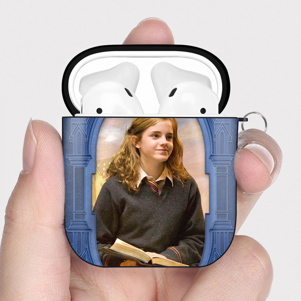 （画像用） Harry Potter ハリー・ポッターシリーズ AirPods 第2世代保護ケース ハードシェル ブラック 耐衝撃・防指紋・カラビナ付き