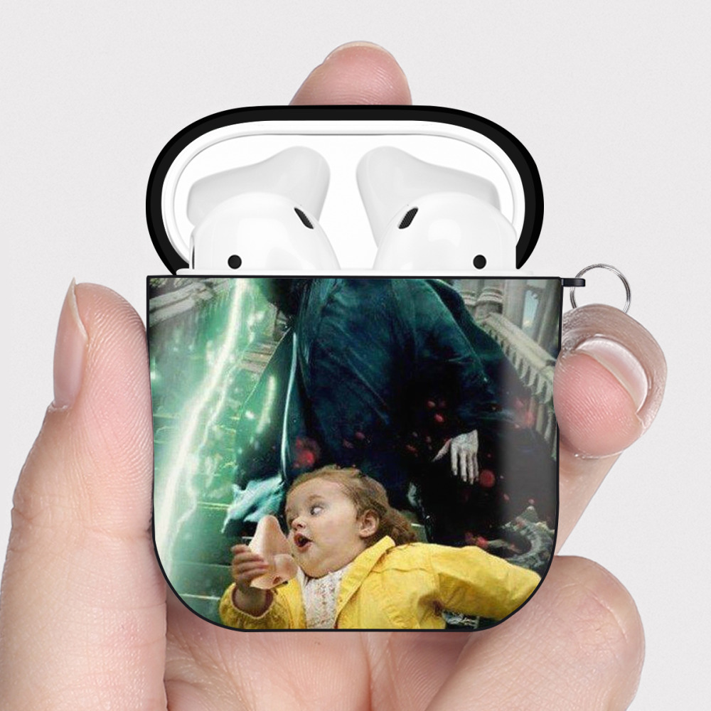 （画像用） Harry Potter ハリー・ポッターシリーズ AirPods 第2世代保護ケース ハードシェル ブラック 耐衝撃・防指紋・カラビナ付き