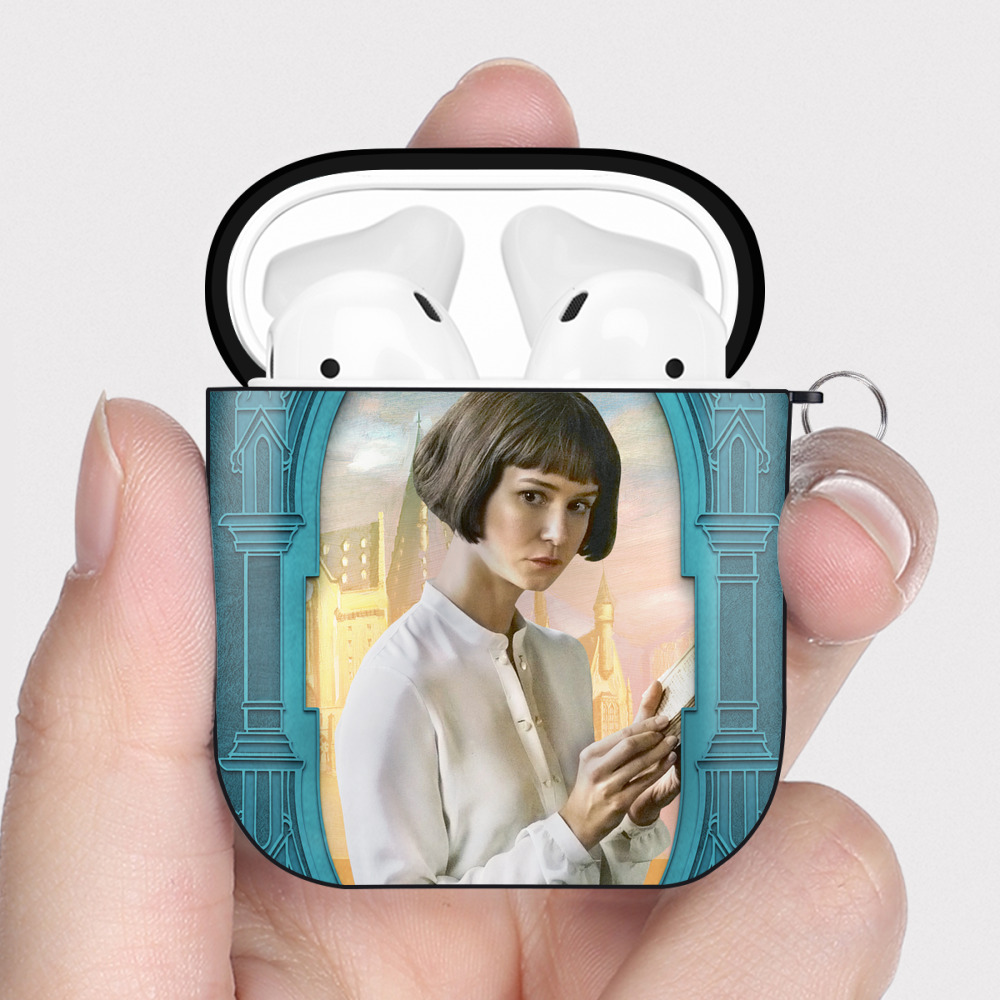 （画像用） Harry Potter ハリー・ポッターシリーズ AirPods 第2世代保護ケース ハードシェル ブラック 耐衝撃・防指紋・カラビナ付き