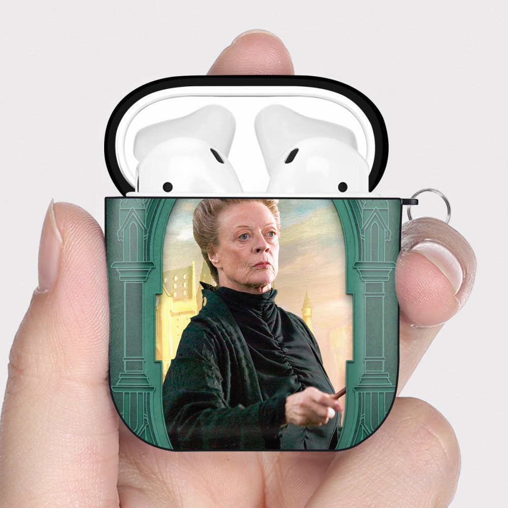 （画像用） Harry Potter ハリー・ポッターシリーズ AirPods 第2世代保護ケース ハードシェル ブラック 耐衝撃・防指紋・カラビナ付き
