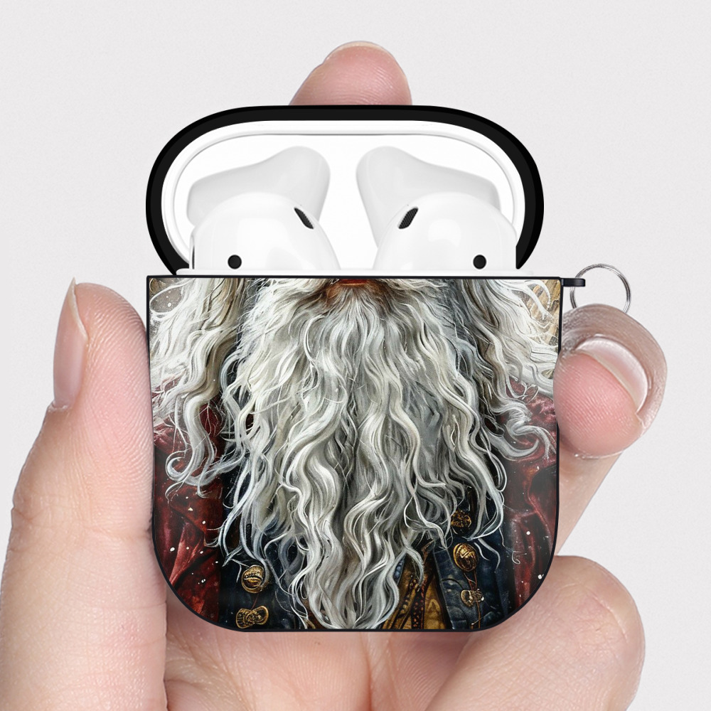 （画像用） Harry Potter ハリー・ポッターシリーズ AirPods 第2世代保護ケース ハードシェル ブラック 耐衝撃・防指紋・カラビナ付き