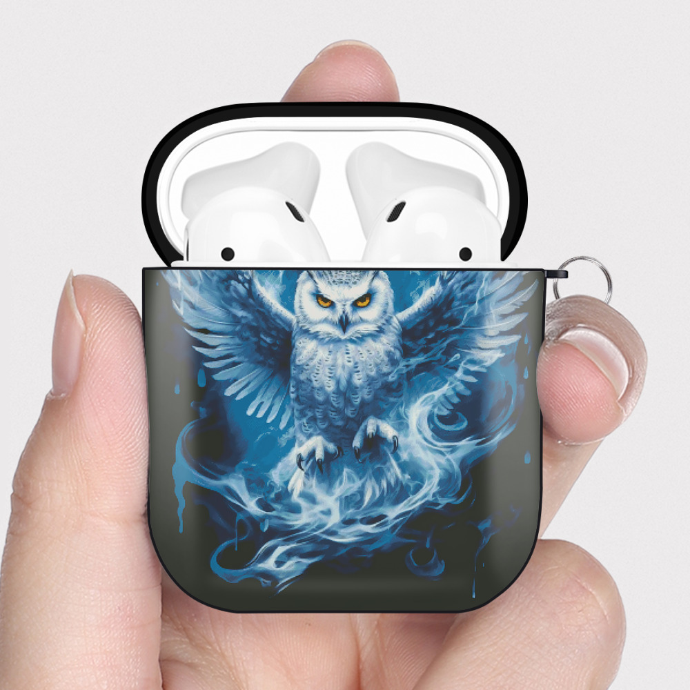 （画像用） Harry Potter ハリー・ポッターシリーズ AirPods 第2世代保護ケース ハードシェル ブラック 耐衝撃・防指紋・カラビナ付き