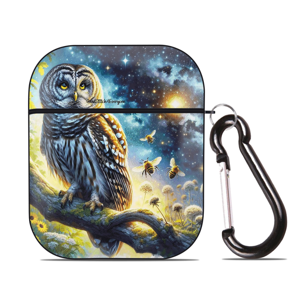 （画像用） Harry Potter ハリー・ポッターシリーズ AirPods 第2世代保護ケース ハードシェル ブラック 耐衝撃・防指紋・カラビナ付き