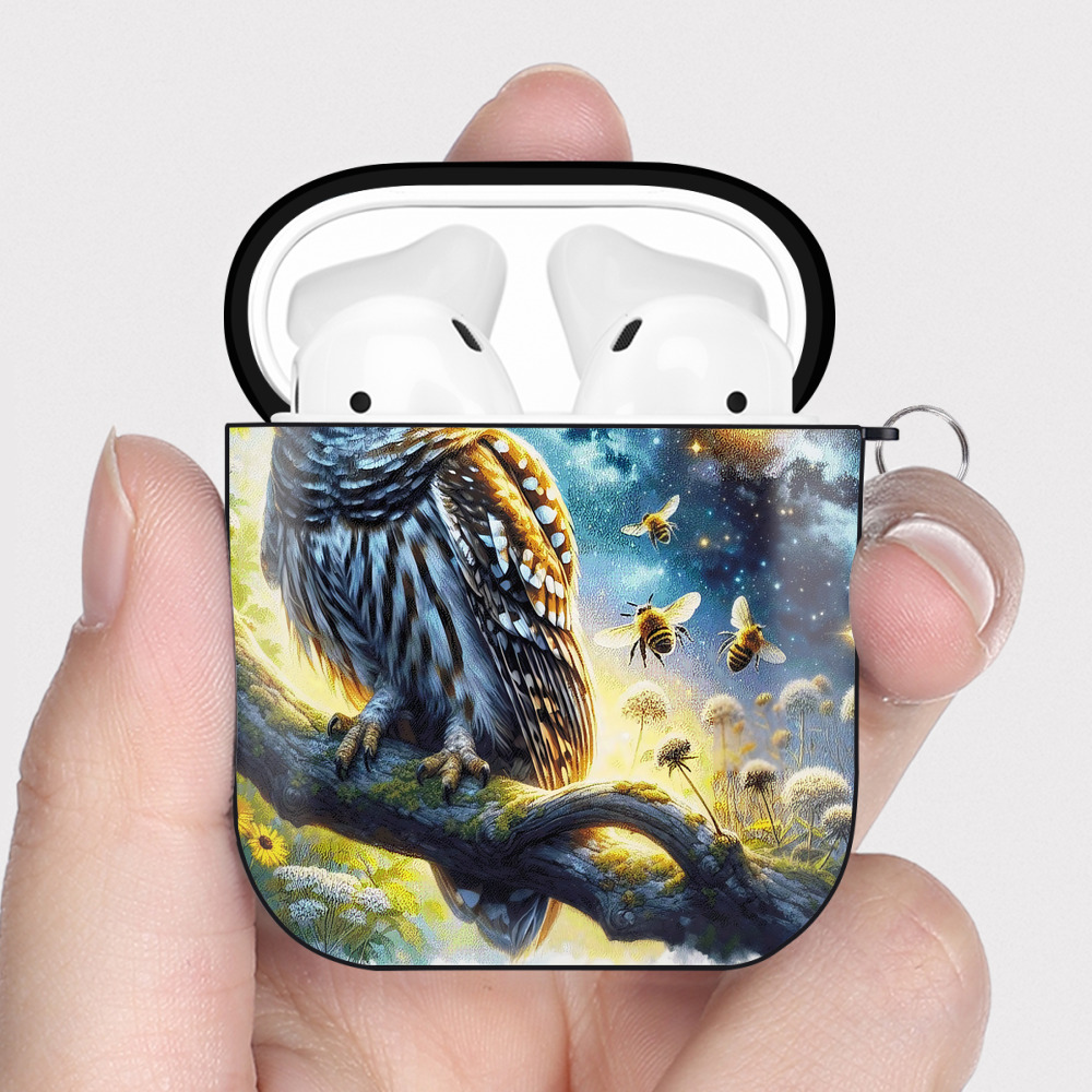 （画像用） Harry Potter ハリー・ポッターシリーズ AirPods 第2世代保護ケース ハードシェル ブラック 耐衝撃・防指紋・カラビナ付き