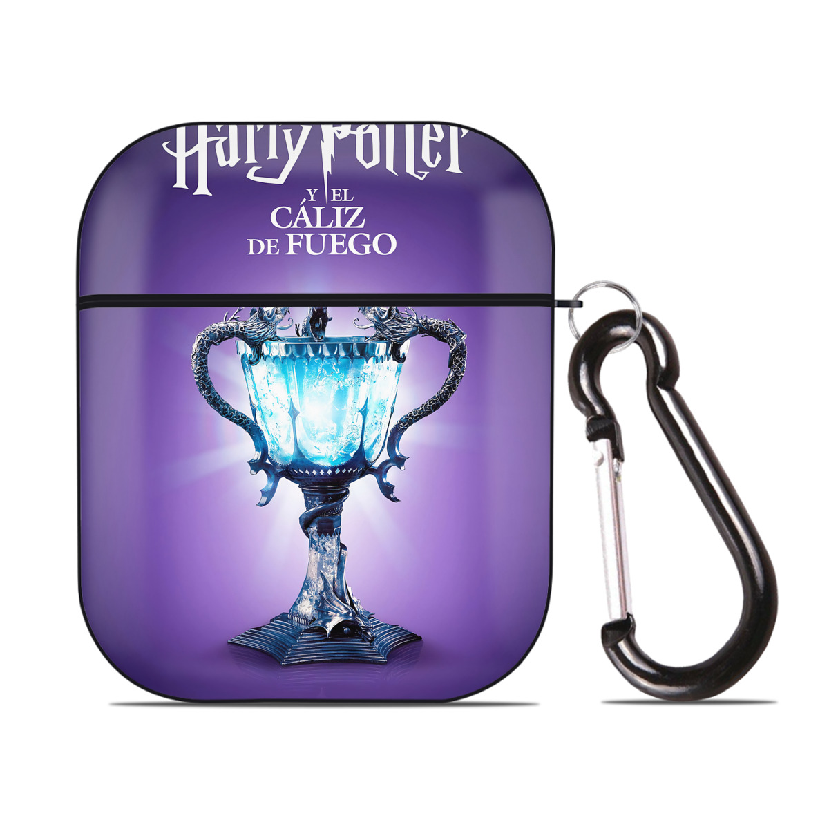 （画像用） Harry Potter ハリー・ポッターシリーズ AirPods 第2世代保護ケース ハードシェル ブラック 耐衝撃・防指紋・カラビナ付き