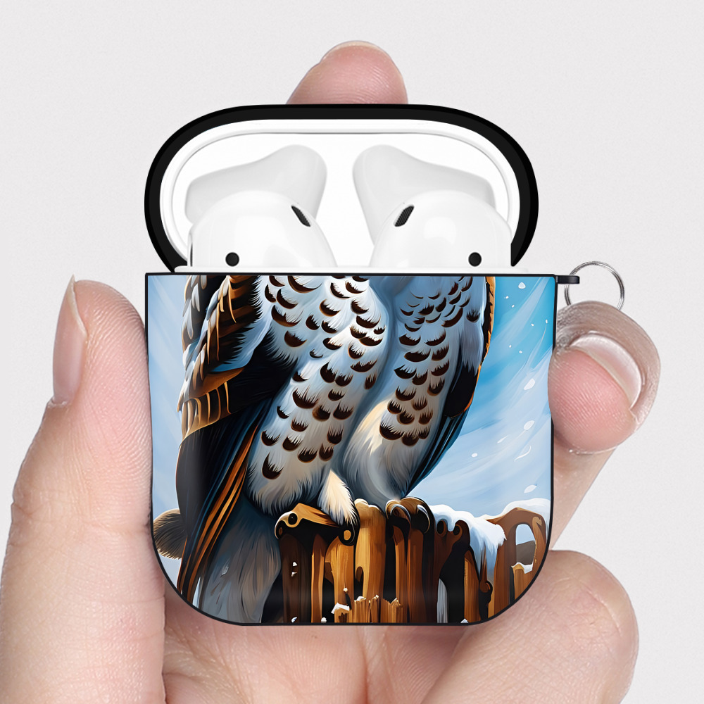 （画像用） Harry Potter ハリー・ポッターシリーズ AirPods 第2世代保護ケース ハードシェル ブラック 耐衝撃・防指紋・カラビナ付き