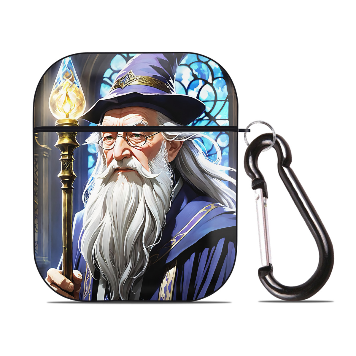 （画像用） Harry Potter ハリー・ポッターシリーズ AirPods 第2世代保護ケース ハードシェル ブラック 耐衝撃・防指紋・カラビナ付き