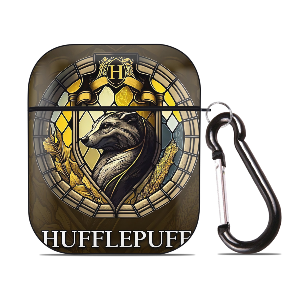 （画像用） Harry Potter ハリー・ポッターシリーズ AirPods 第2世代保護ケース ハードシェル ブラック 耐衝撃・防指紋・カラビナ付き