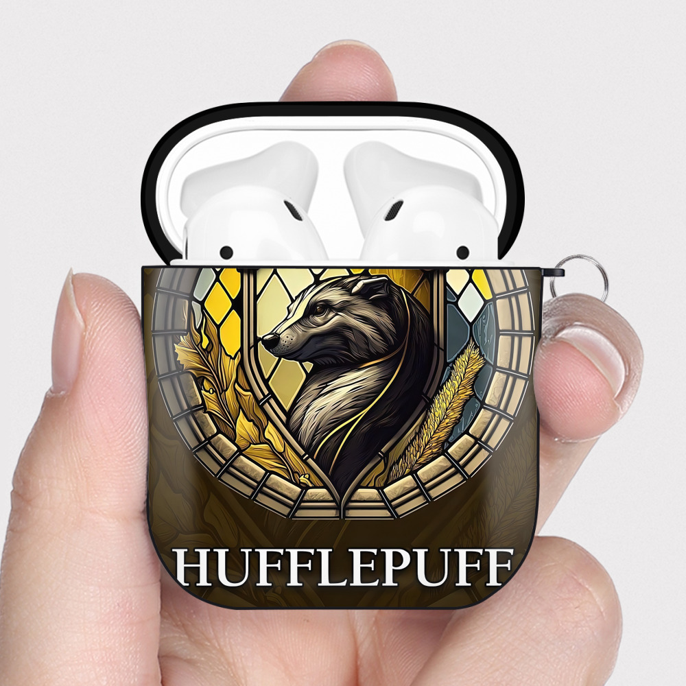 （画像用） Harry Potter ハリー・ポッターシリーズ AirPods 第2世代保護ケース ハードシェル ブラック 耐衝撃・防指紋・カラビナ付き