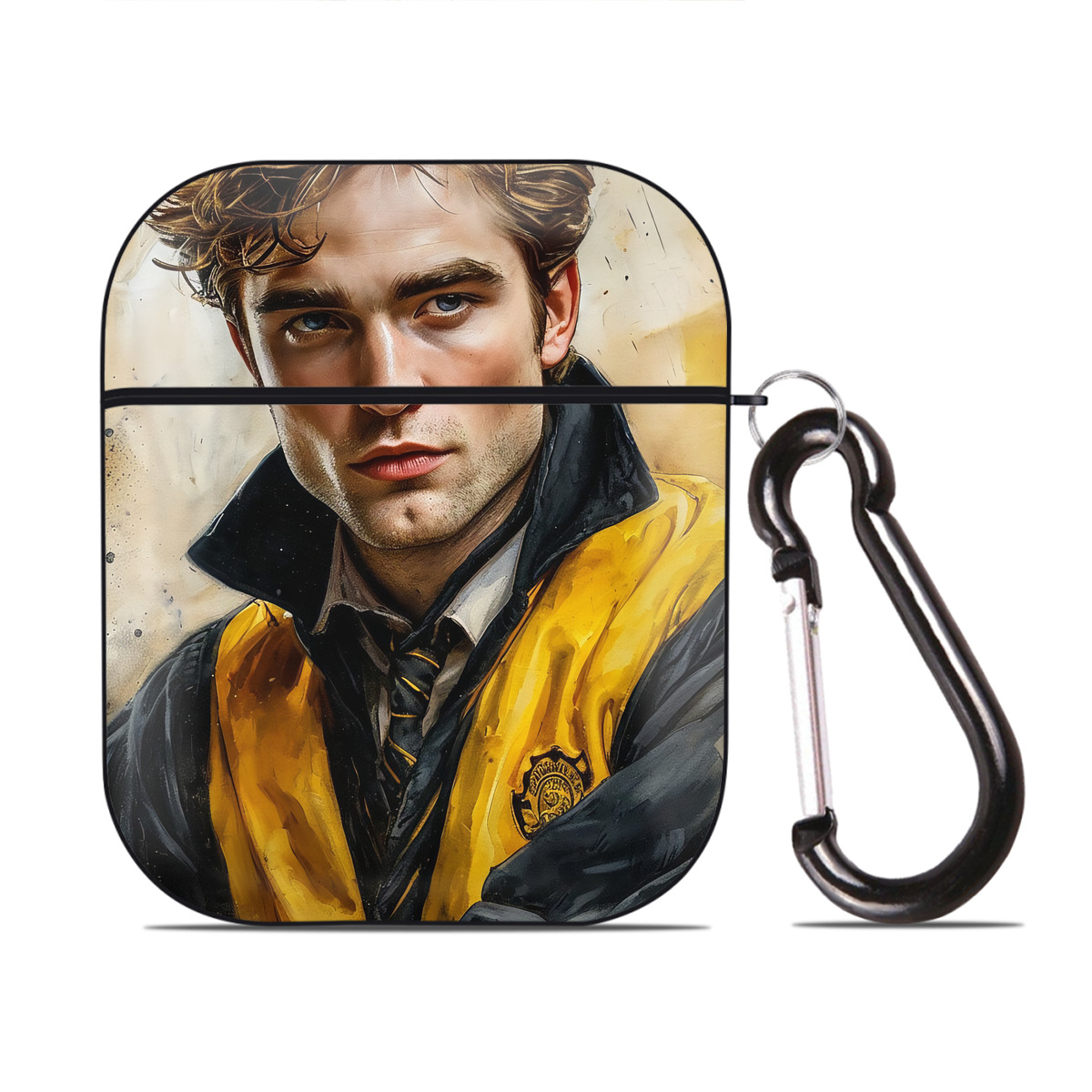（画像用） Harry Potter ハリー・ポッターシリーズ AirPods 第2世代保護ケース ハードシェル ブラック 耐衝撃・防指紋・カラビナ付き