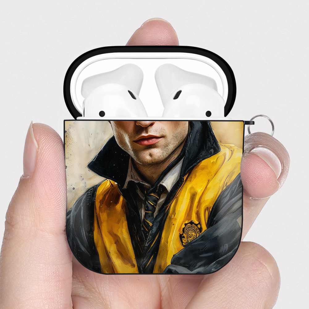 （画像用） Harry Potter ハリー・ポッターシリーズ AirPods 第2世代保護ケース ハードシェル ブラック 耐衝撃・防指紋・カラビナ付き