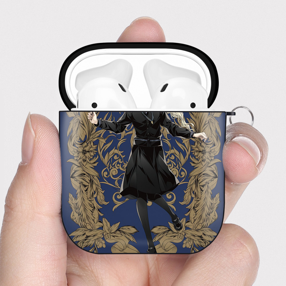 （画像用） Harry Potter ハリー・ポッターシリーズ AirPods 第2世代保護ケース ハードシェル ブラック 耐衝撃・防指紋・カラビナ付き