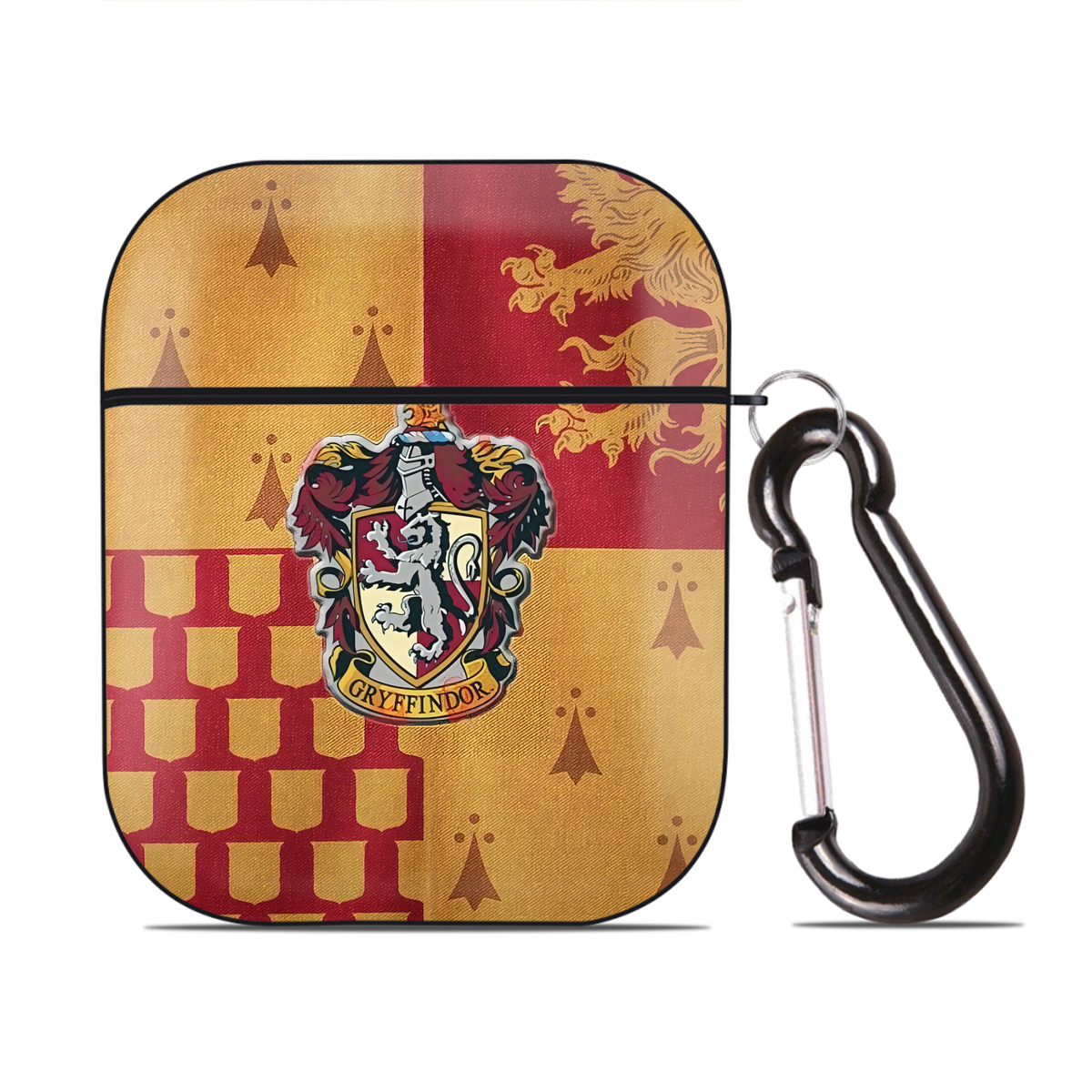 （画像用） Harry Potter ハリー・ポッターシリーズ AirPods 第2世代保護ケース ハードシェル ブラック 耐衝撃・防指紋・カラビナ付き