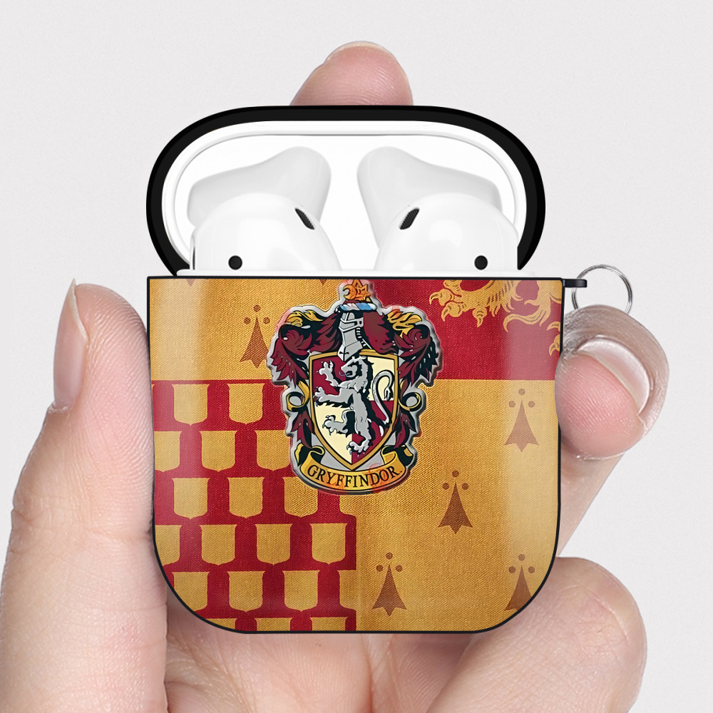 （画像用） Harry Potter ハリー・ポッターシリーズ AirPods 第2世代保護ケース ハードシェル ブラック 耐衝撃・防指紋・カラビナ付き