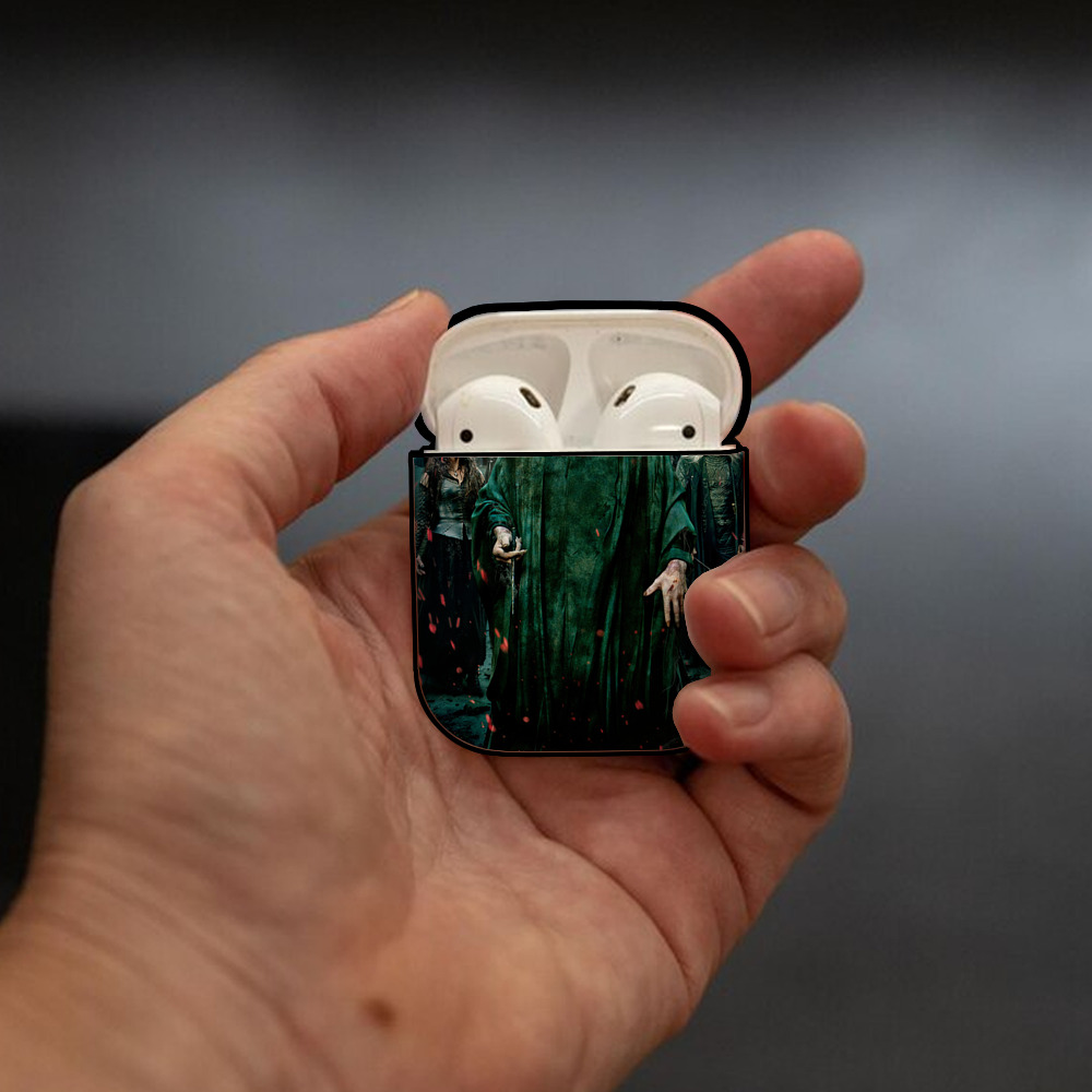 Harry Potter ハリー・ポッターシリーズ AirPods 第2世代保護ケース ハードシェル ブラック 耐衝撃・防指紋・カラビナ付き