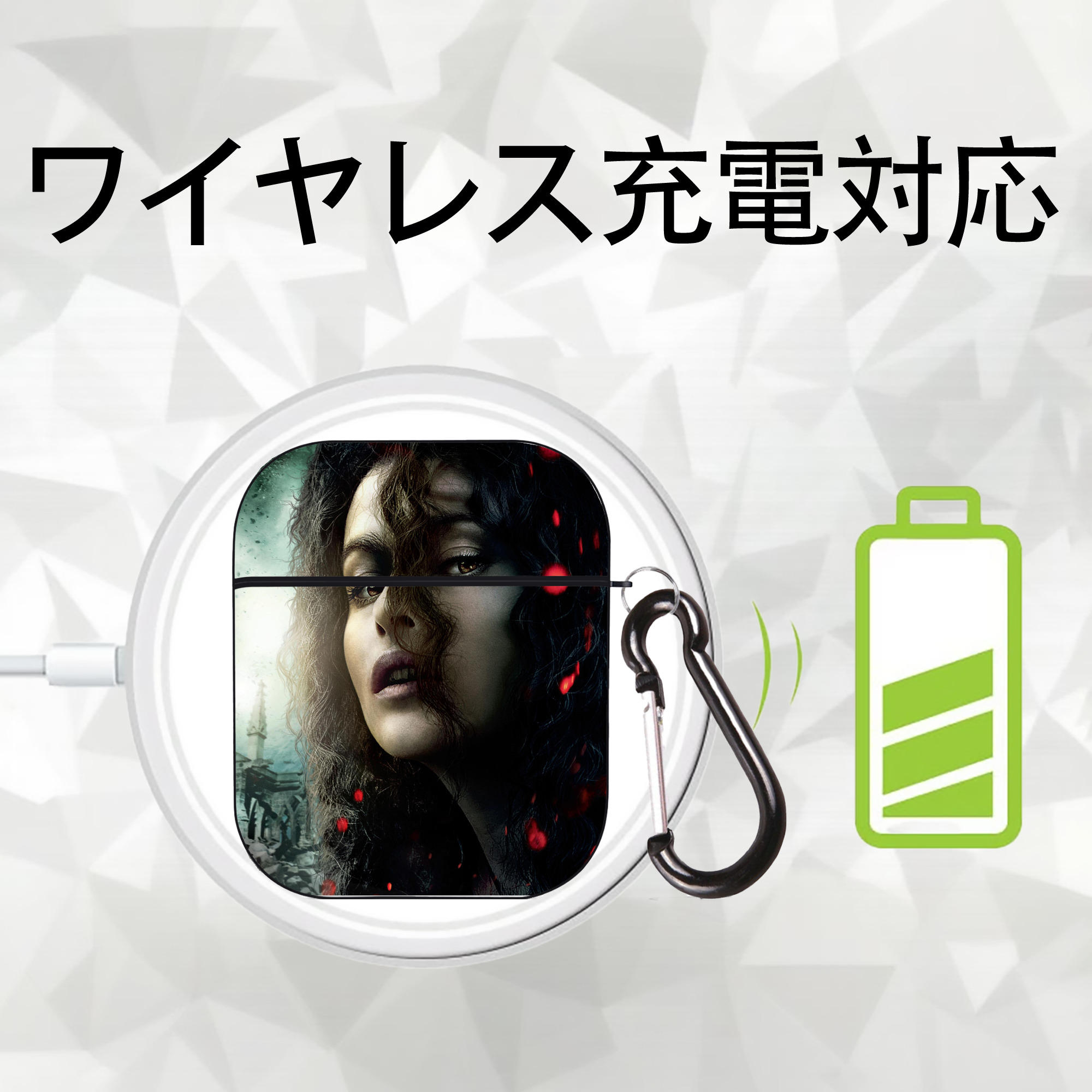 Harry Potter ハリー・ポッターシリーズ AirPods 第2世代保護ケース ハードシェル ブラック 耐衝撃・防指紋・カラビナ付き