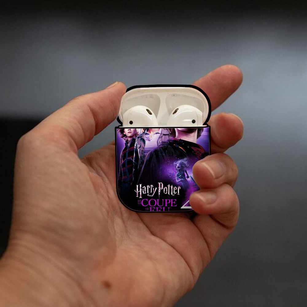 Harry Potter ハリー・ポッターシリーズ AirPods 第2世代保護ケース ハードシェル ブラック 耐衝撃・防指紋・カラビナ付き