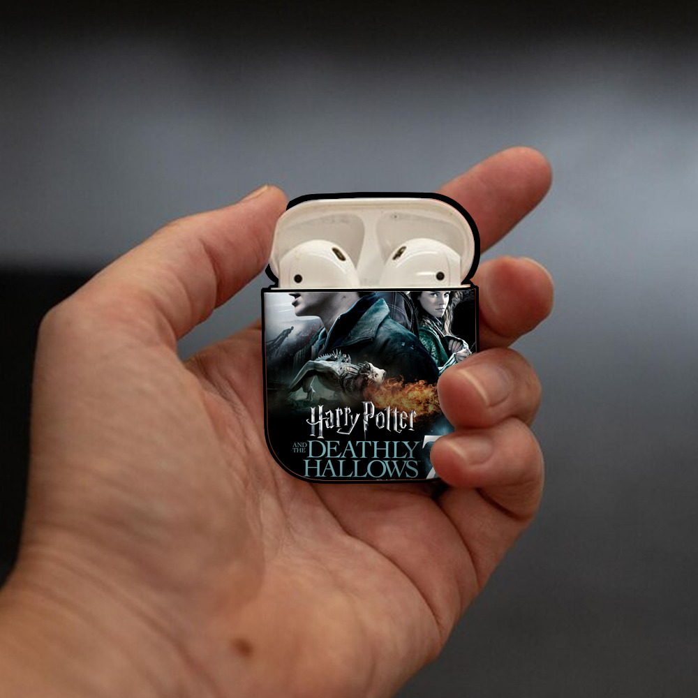 Harry Potter ハリー・ポッターシリーズ AirPods 第2世代保護ケース ハードシェル ブラック 耐衝撃・防指紋・カラビナ付き