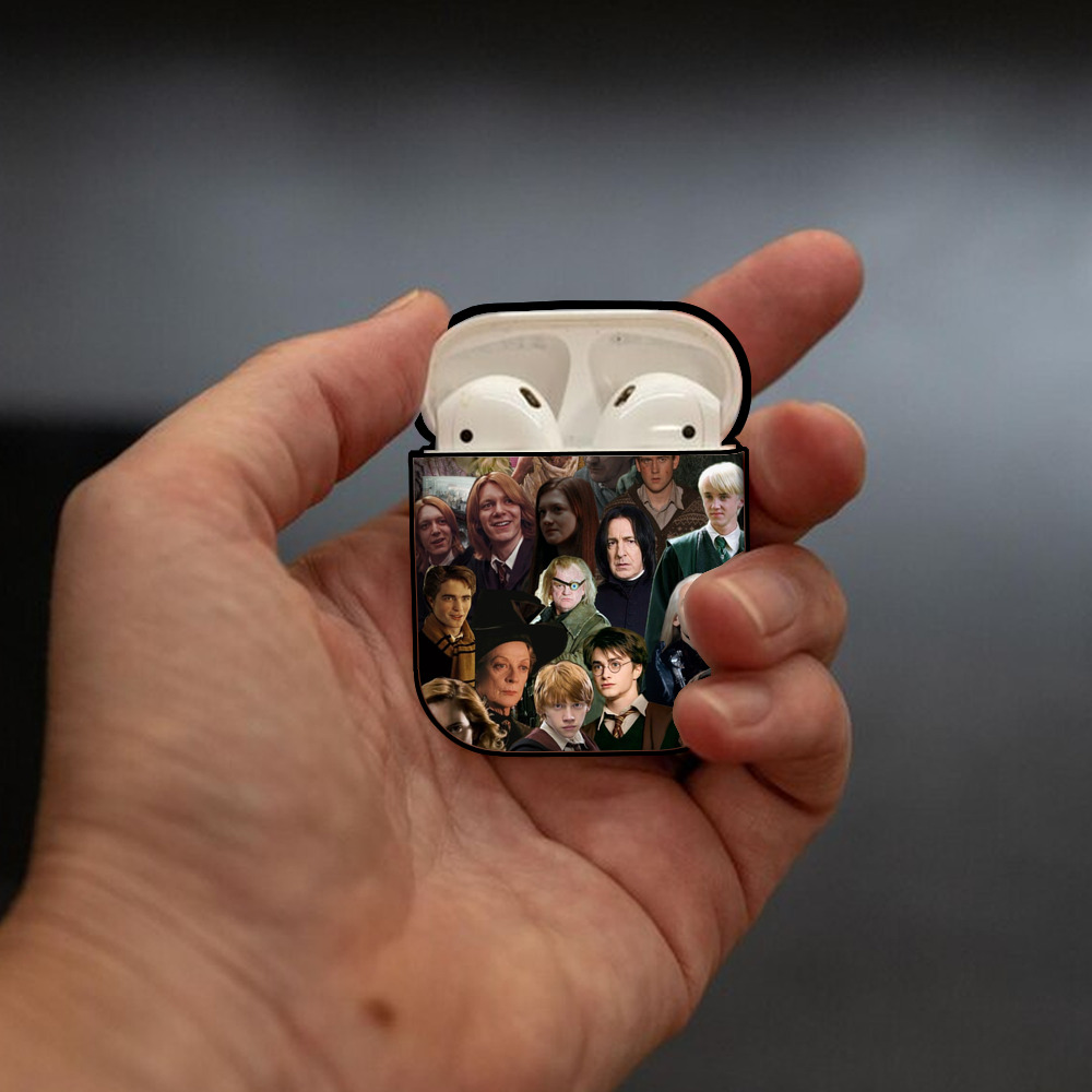 Harry Potter ハリー・ポッターシリーズ AirPods 第2世代保護ケース ハードシェル ブラック 耐衝撃・防指紋・カラビナ付き