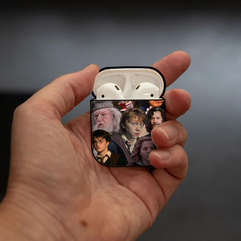 Harry Potter ハリー・ポッターシリーズ AirPods 第2世代保護ケース ハードシェル ブラック 耐衝撃・防指紋・カラビナ付き