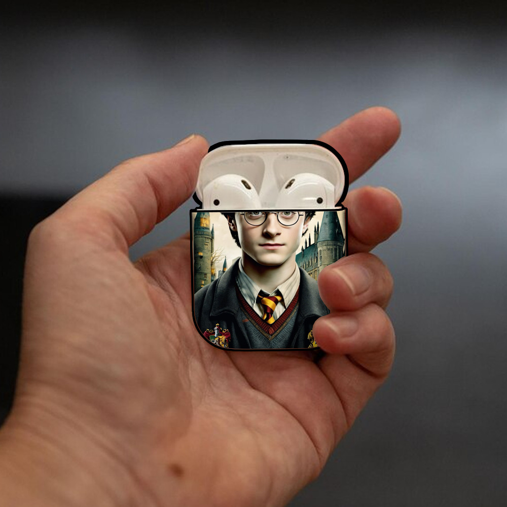 Harry Potter ハリー・ポッターシリーズ AirPods 第2世代保護ケース ハードシェル ブラック 耐衝撃・防指紋・カラビナ付き