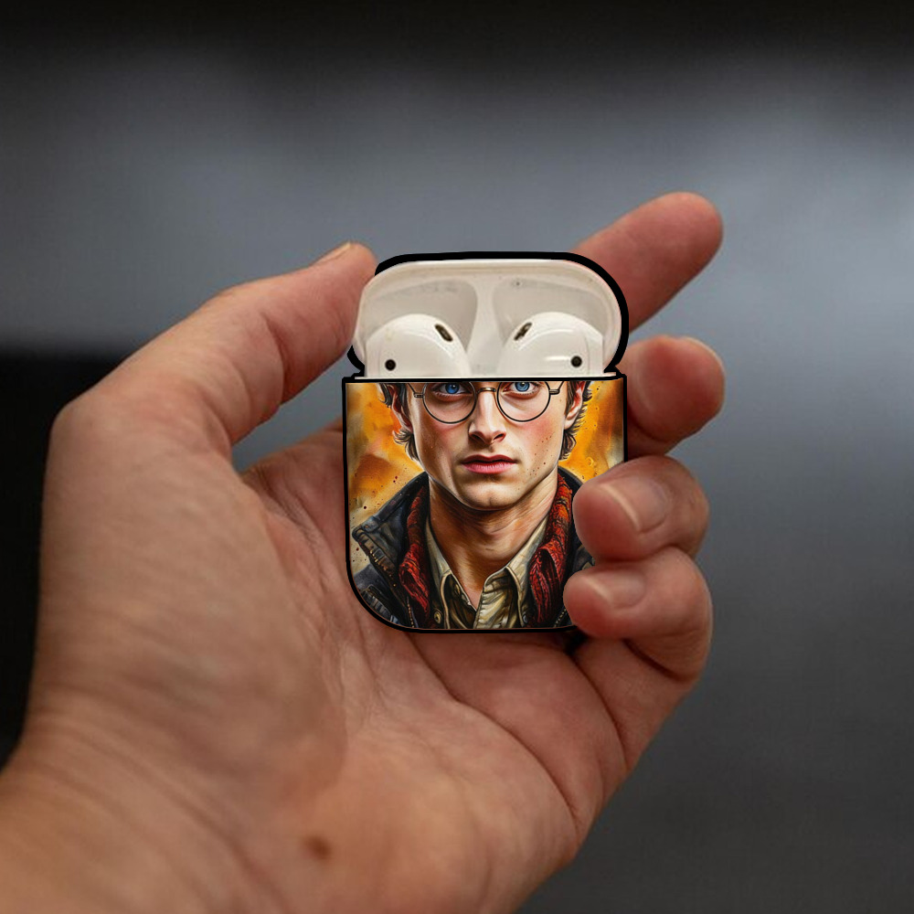 Harry Potter ハリー・ポッターシリーズ AirPods 第2世代保護ケース ハードシェル ブラック 耐衝撃・防指紋・カラビナ付き