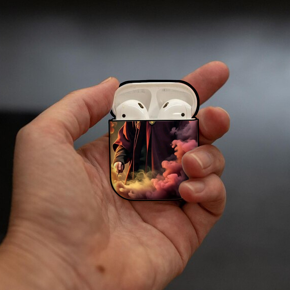 Harry Potter ハリー・ポッターシリーズ AirPods 第2世代保護ケース ハードシェル ブラック 耐衝撃・防指紋・カラビナ付き
