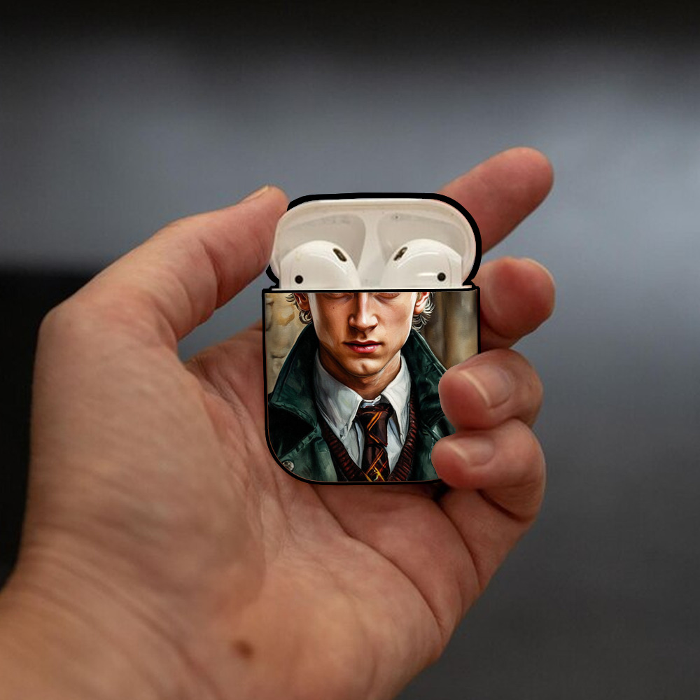 Harry Potter ハリー・ポッターシリーズ AirPods 第2世代保護ケース ハードシェル ブラック 耐衝撃・防指紋・カラビナ付き