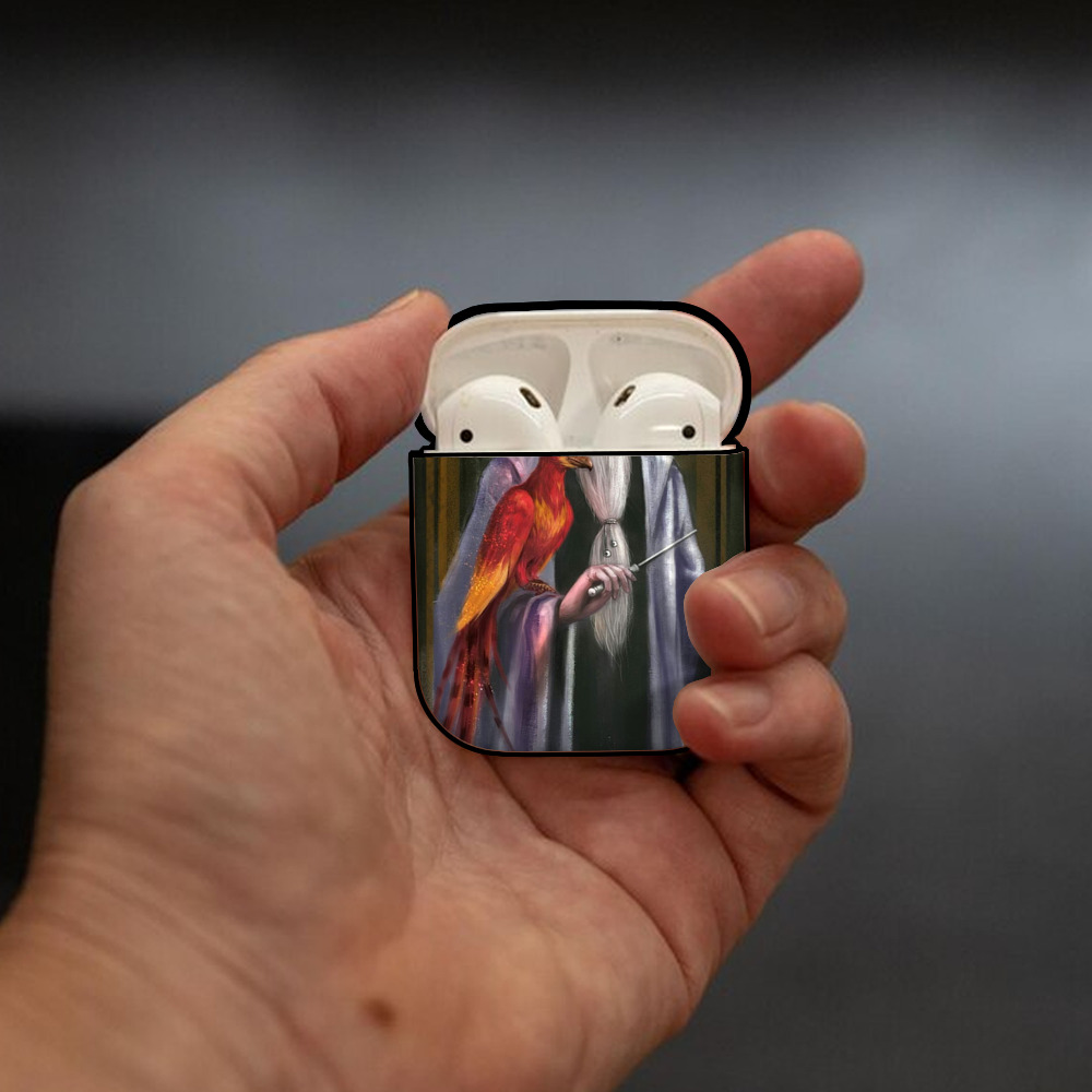 Harry Potter ハリー・ポッターシリーズ AirPods 第2世代保護ケース ハードシェル ブラック 耐衝撃・防指紋・カラビナ付き