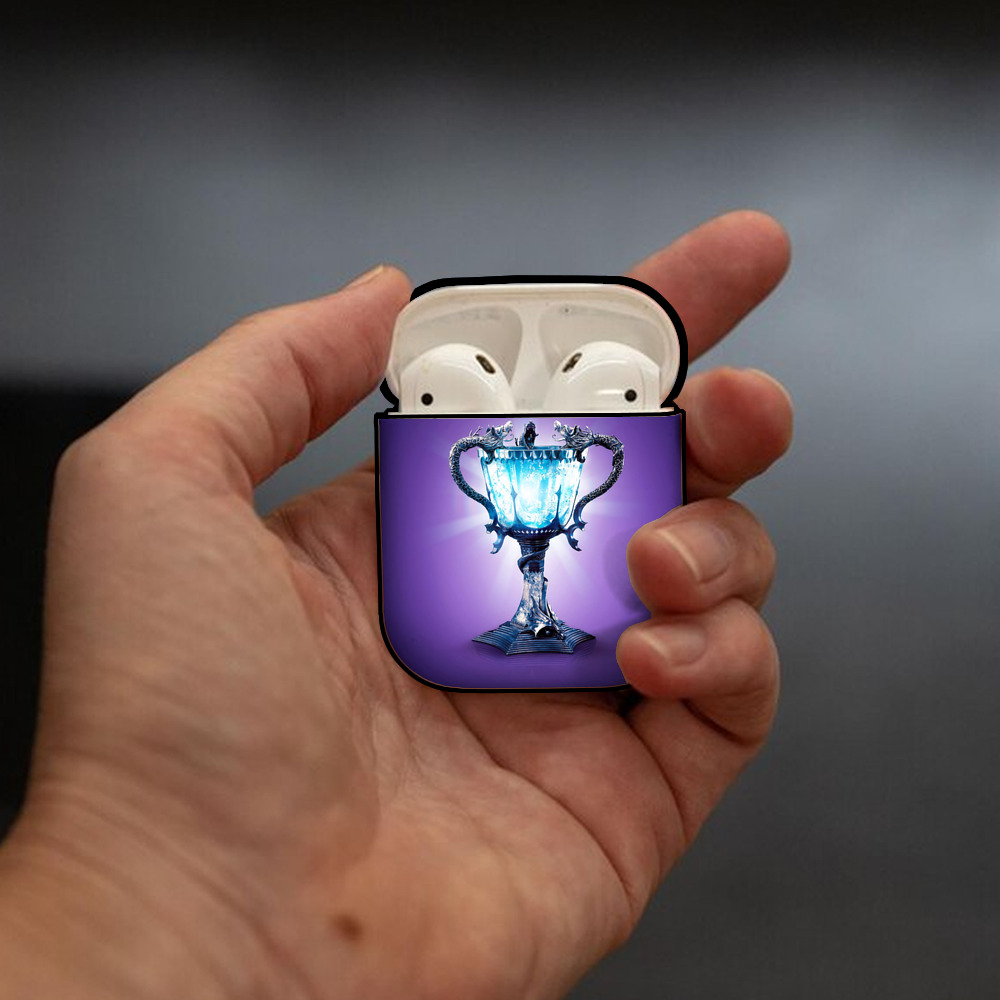 Harry Potter ハリー・ポッターシリーズ AirPods 第2世代保護ケース ハードシェル ブラック 耐衝撃・防指紋・カラビナ付き