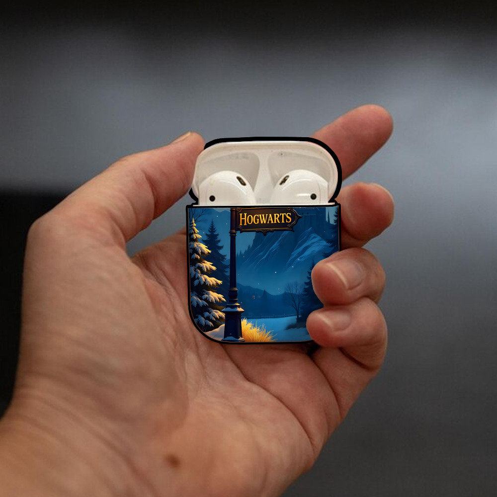 Harry Potter ハリー・ポッターシリーズ AirPods 第2世代保護ケース ハードシェル ブラック 耐衝撃・防指紋・カラビナ付き
