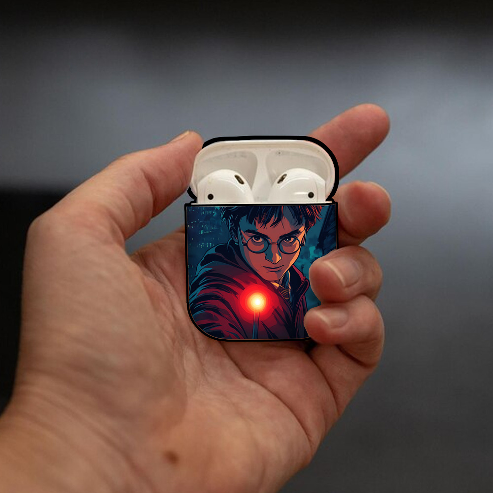 Harry Potter ハリー・ポッターシリーズ AirPods 第2世代保護ケース ハードシェル ブラック 耐衝撃・防指紋・カラビナ付き