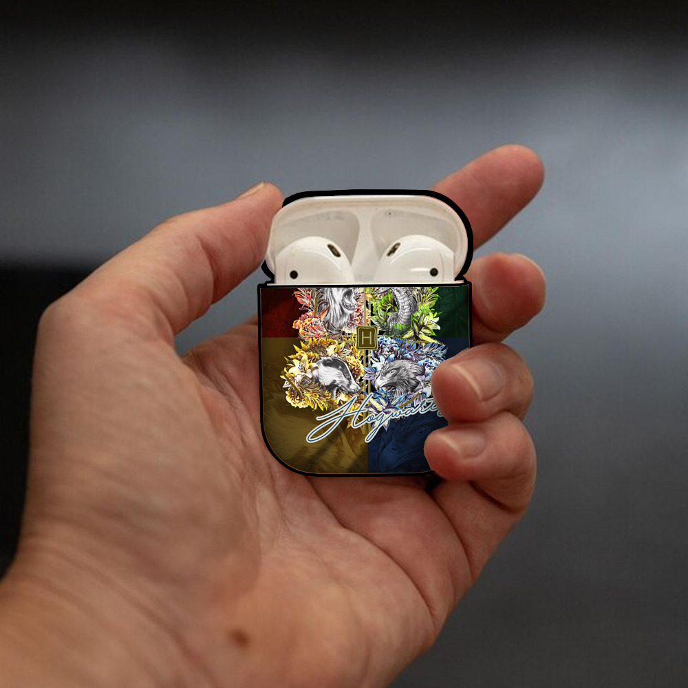 Harry Potter ハリー・ポッターシリーズ AirPods 第2世代保護ケース ハードシェル ブラック 耐衝撃・防指紋・カラビナ付き