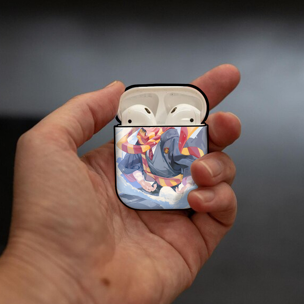 Harry Potter ハリー・ポッターシリーズ AirPods 第2世代保護ケース ハードシェル ブラック 耐衝撃・防指紋・カラビナ付き