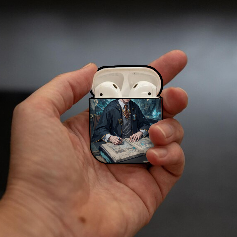 Harry Potter ハリー・ポッターシリーズ AirPods 第2世代保護ケース ハードシェル ブラック 耐衝撃・防指紋・カラビナ付き