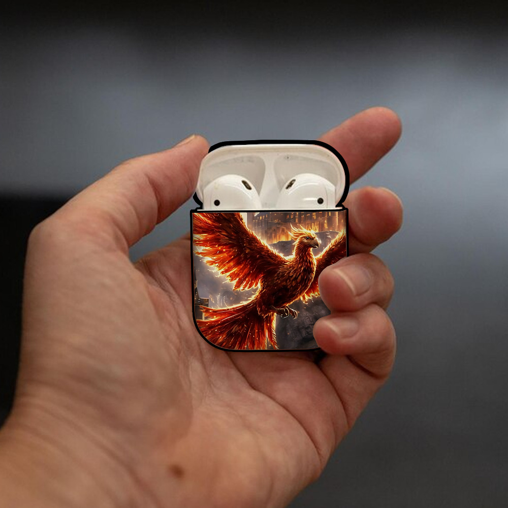 Harry Potter ハリー・ポッターシリーズ AirPods 第2世代保護ケース ハードシェル ブラック 耐衝撃・防指紋・カラビナ付き