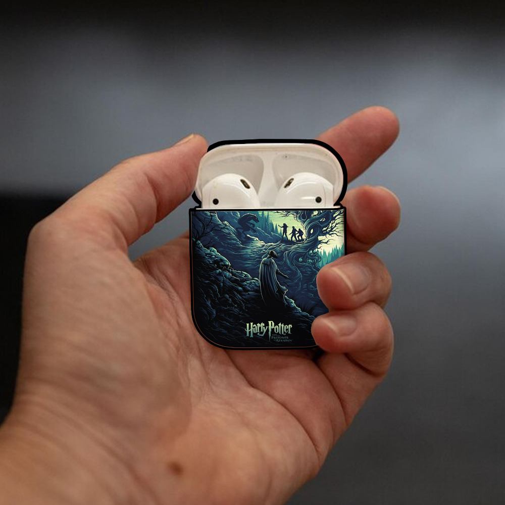 Harry Potter ハリー・ポッターシリーズ AirPods 第2世代保護ケース ハードシェル ブラック 耐衝撃・防指紋・カラビナ付き