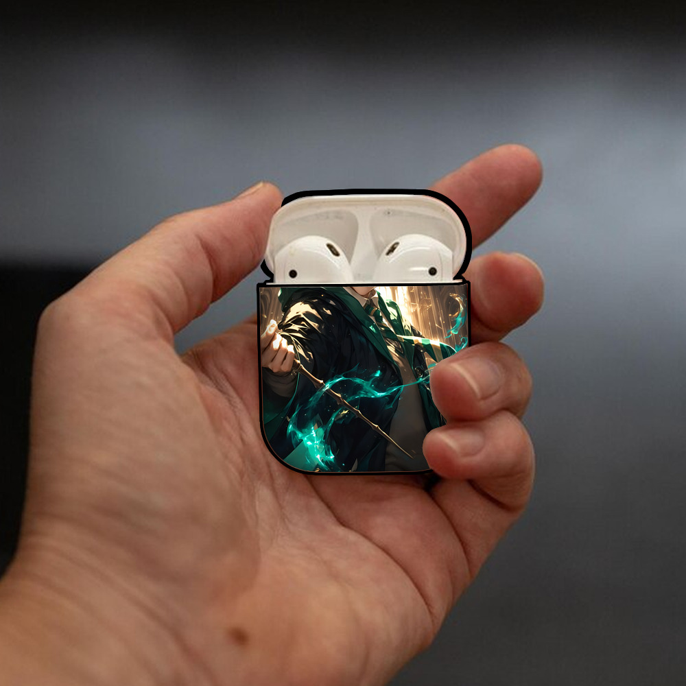 Harry Potter ハリー・ポッターシリーズ AirPods 第2世代保護ケース ハードシェル ブラック 耐衝撃・防指紋・カラビナ付き