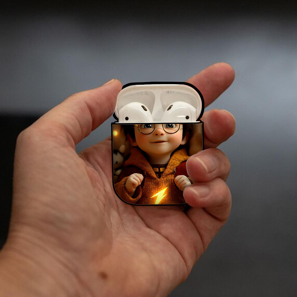 Harry Potter ハリー・ポッターシリーズ AirPods 第2世代保護ケース ハードシェル ブラック 耐衝撃・防指紋・カラビナ付き