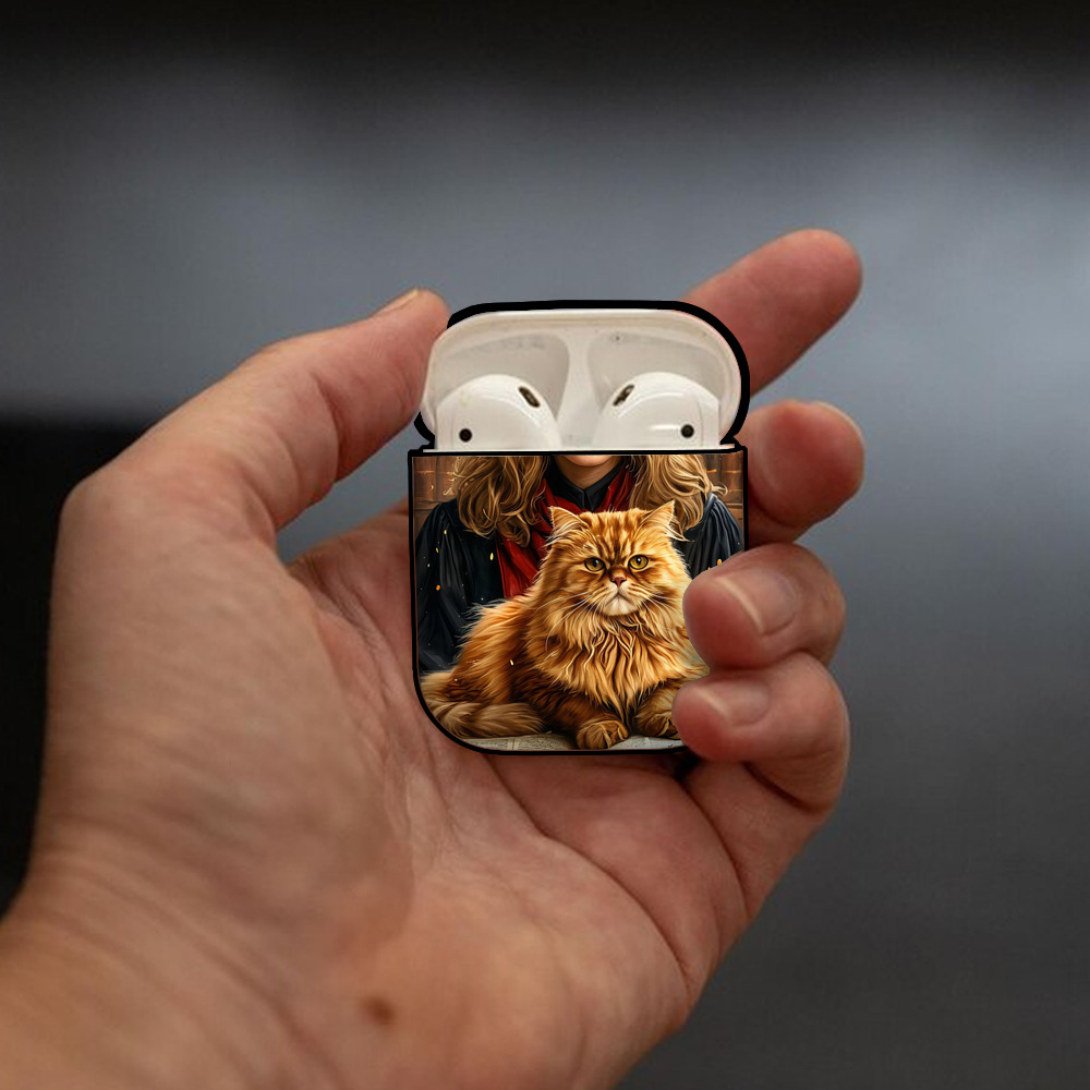 Harry Potter ハリー・ポッターシリーズ AirPods 第2世代保護ケース ハードシェル ブラック 耐衝撃・防指紋・カラビナ付き