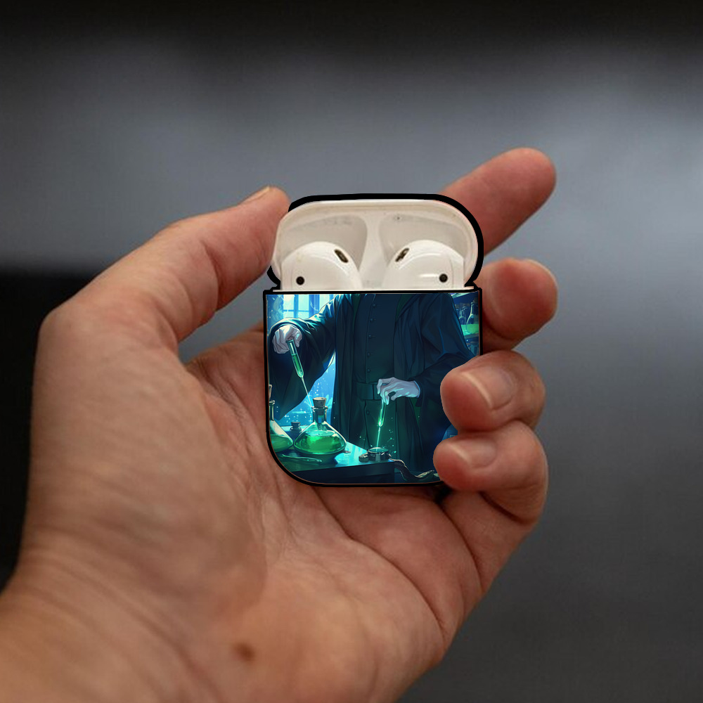 Harry Potter ハリー・ポッターシリーズ AirPods 第2世代保護ケース ハードシェル ブラック 耐衝撃・防指紋・カラビナ付き