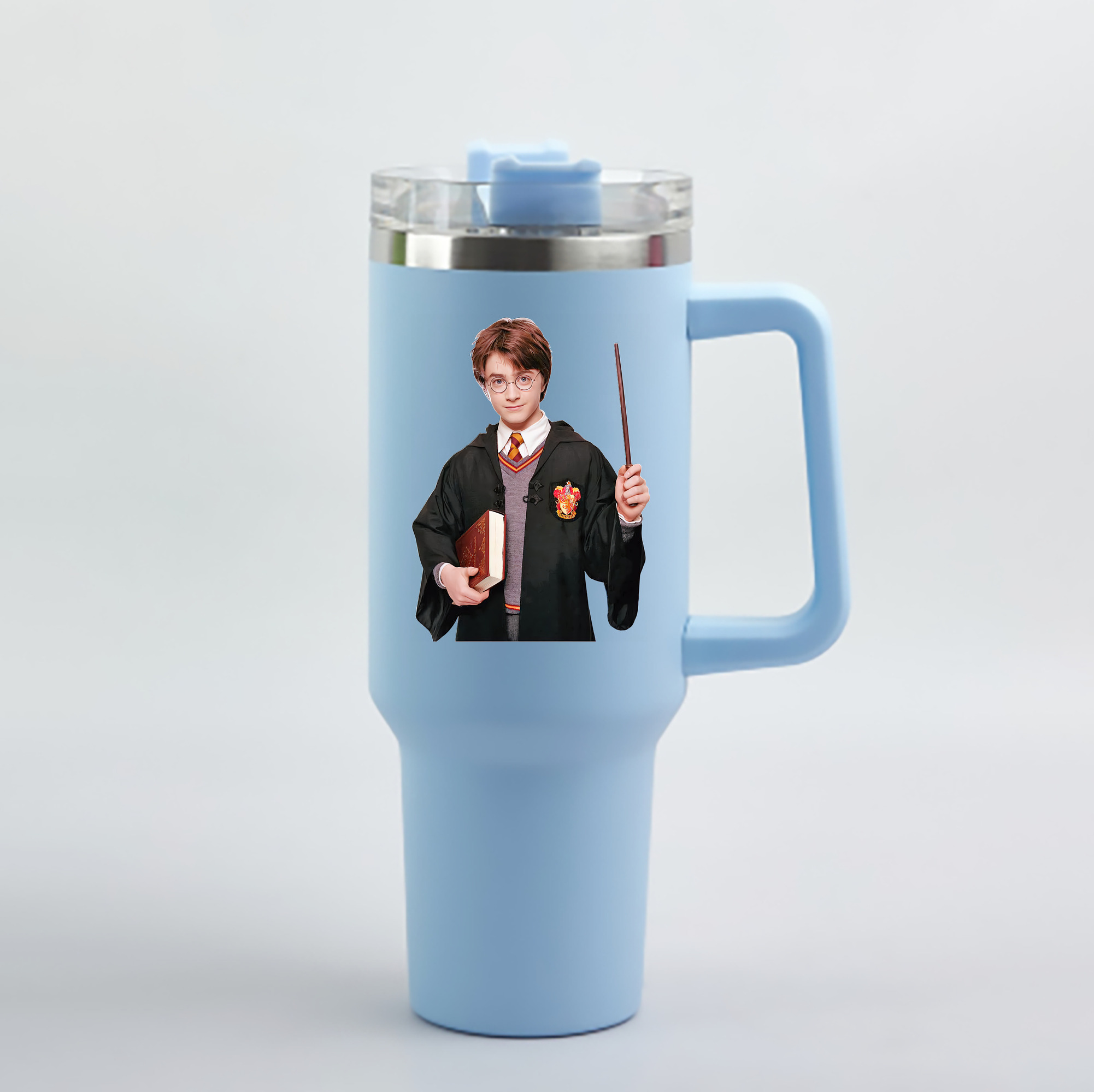 （画像用） Harry Potter ハリー・ポッターシリーズ 1200mL車用タンブラー - クリスタルステッカー（プラスチックストロー付き）