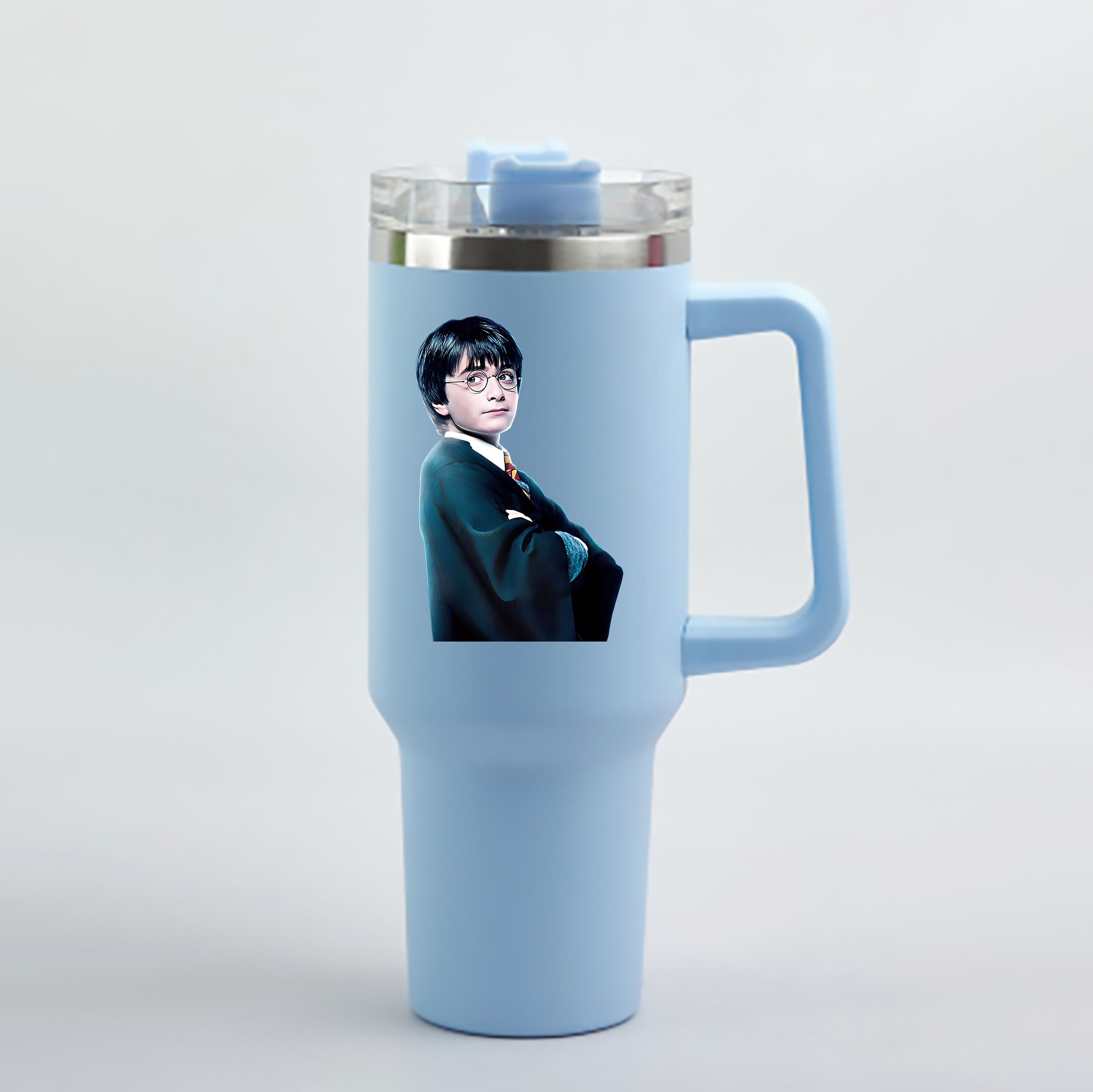 （画像用） Harry Potter ハリー・ポッターシリーズ 1200mL車用タンブラー - クリスタルステッカー（プラスチックストロー付き）