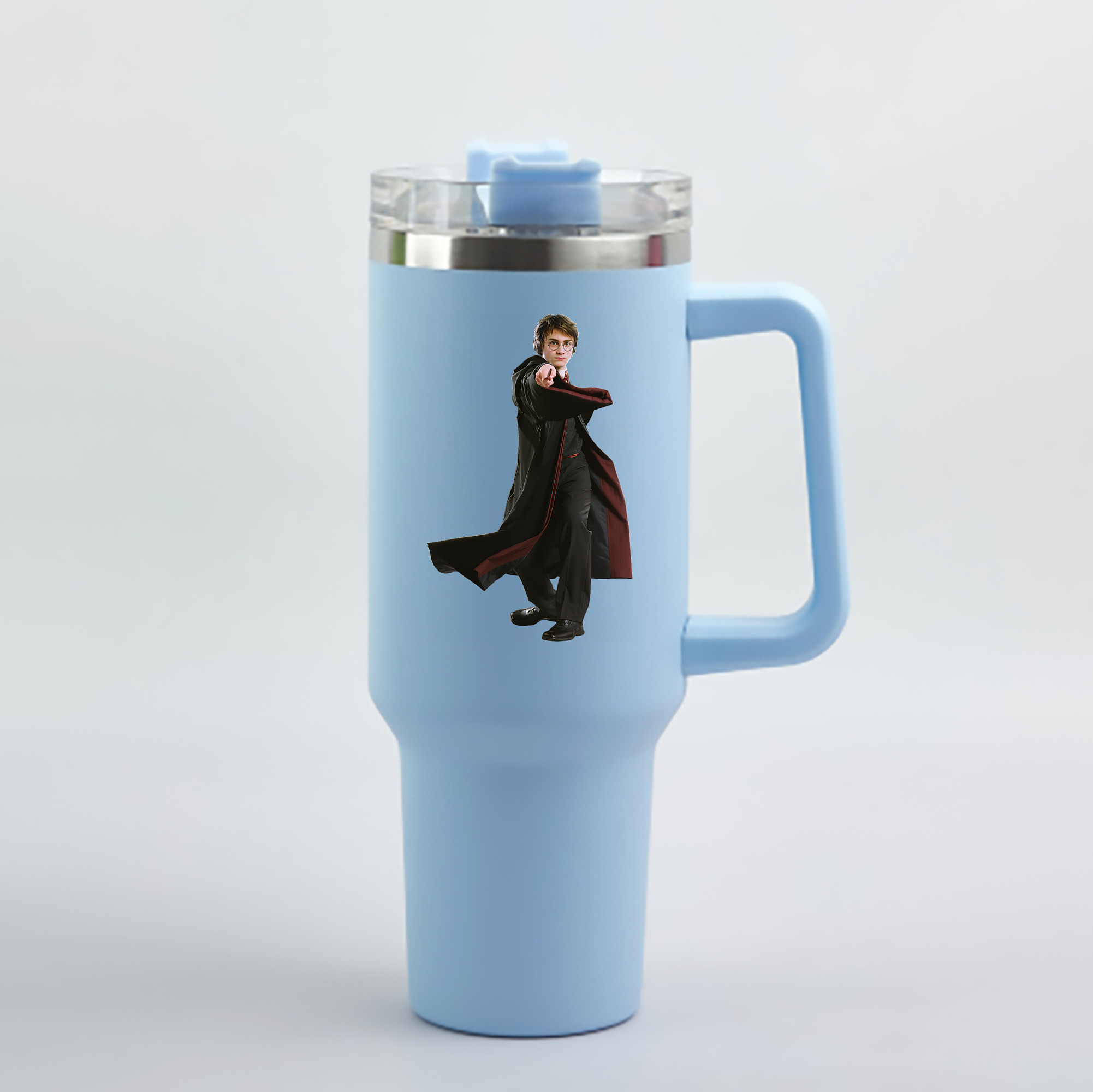 （画像用） Harry Potter ハリー・ポッターシリーズ 1200mL車用タンブラー - クリスタルステッカー（プラスチックストロー付き）
