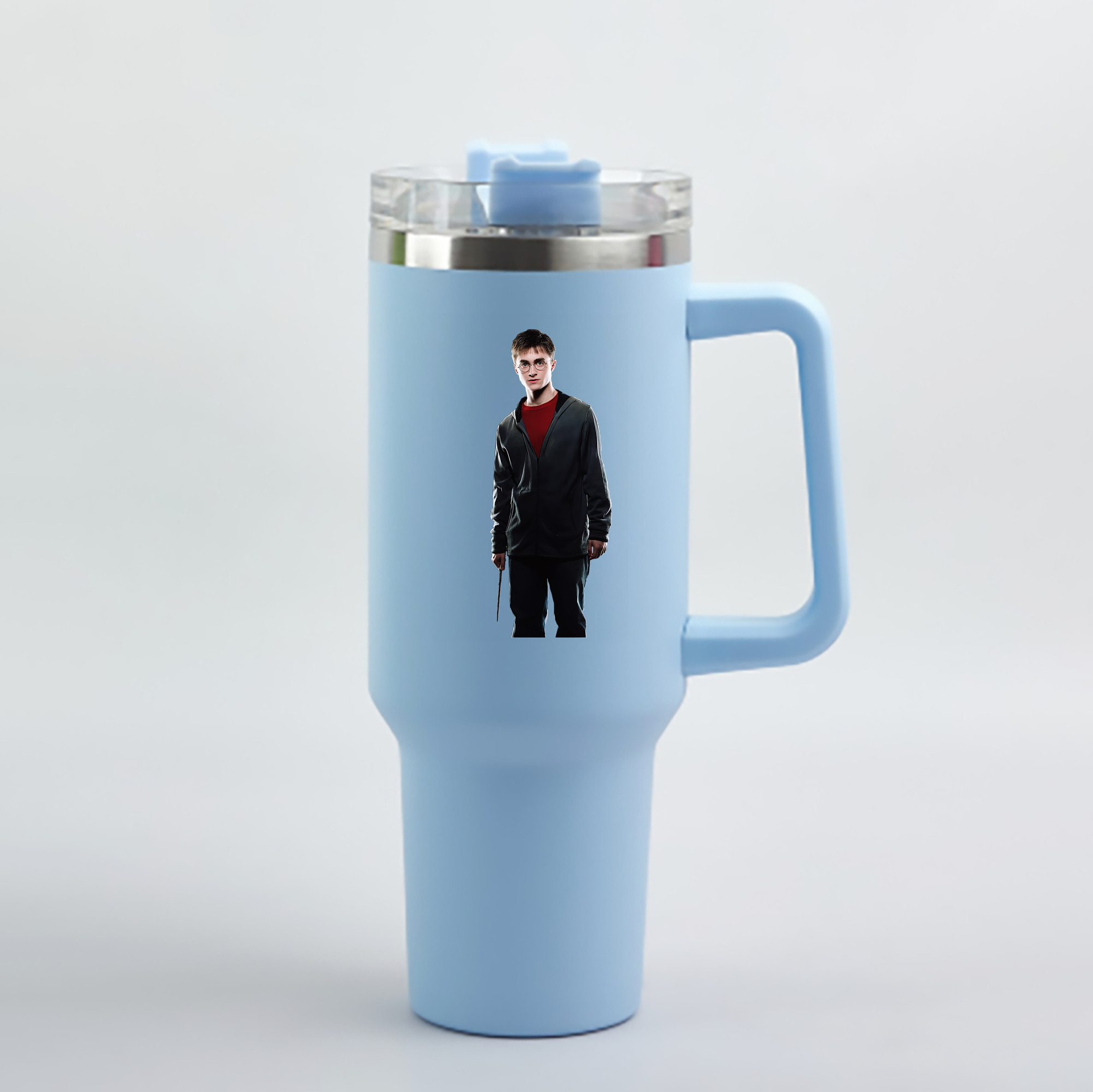 （画像用） Harry Potter ハリー・ポッターシリーズ 1200mL車用タンブラー - クリスタルステッカー（プラスチックストロー付き）